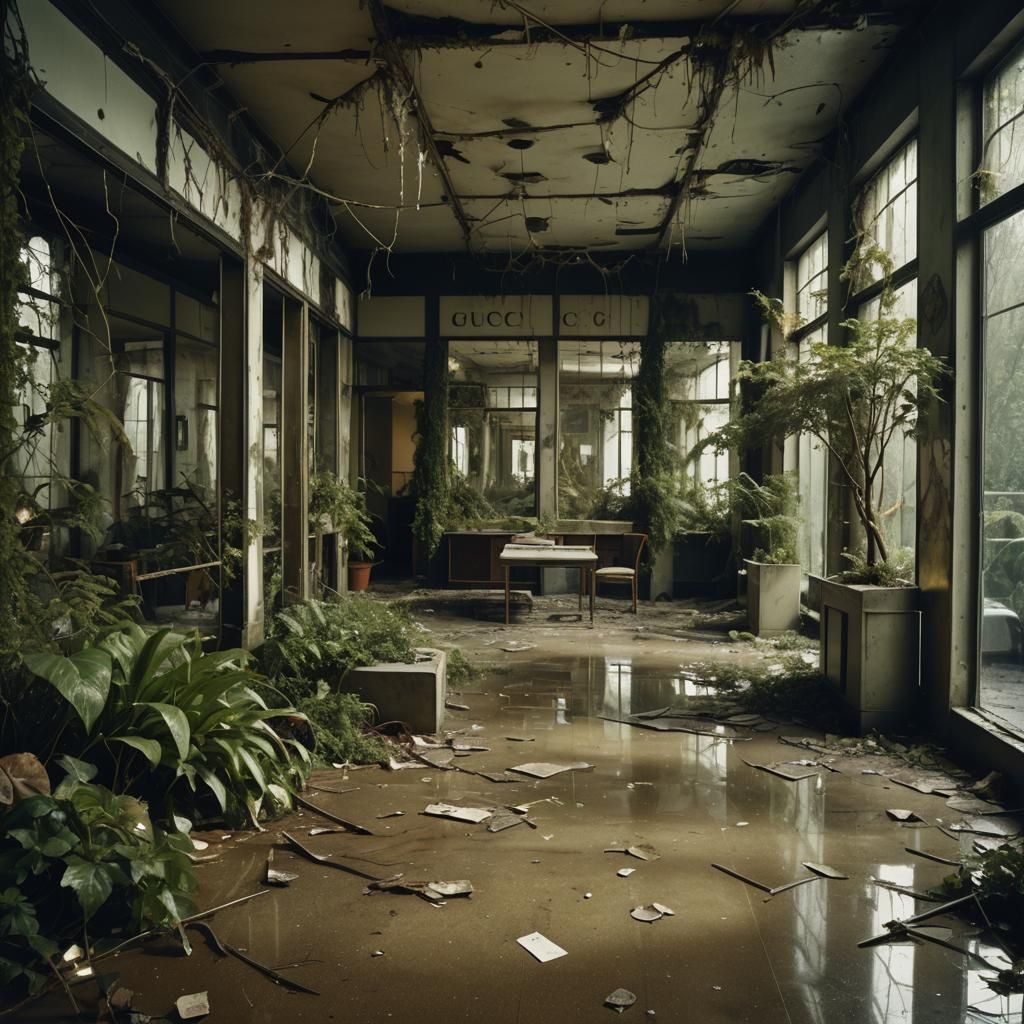 Abandoned Gucci Store: A Surrealist Vision of Decay