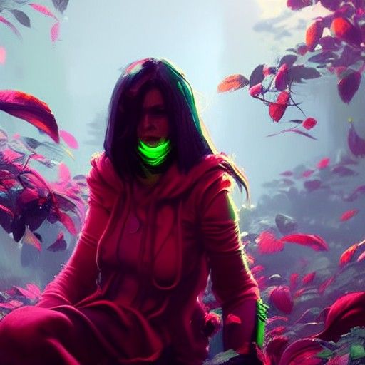 Woman Entranced by Apple Scent, Hyperdetailed Concept Art