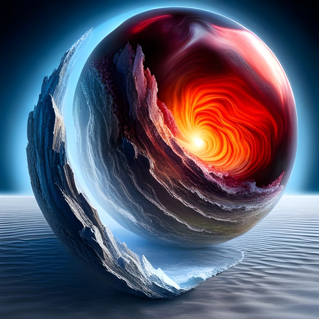 Giant Crystal Apple Cataclysm with Lightning