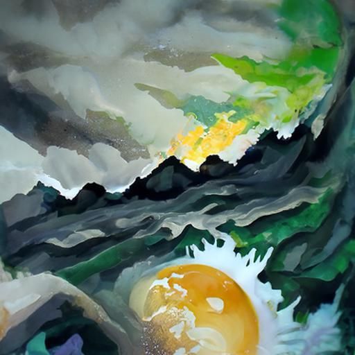 Apocalyptic Scene in Gouache Style