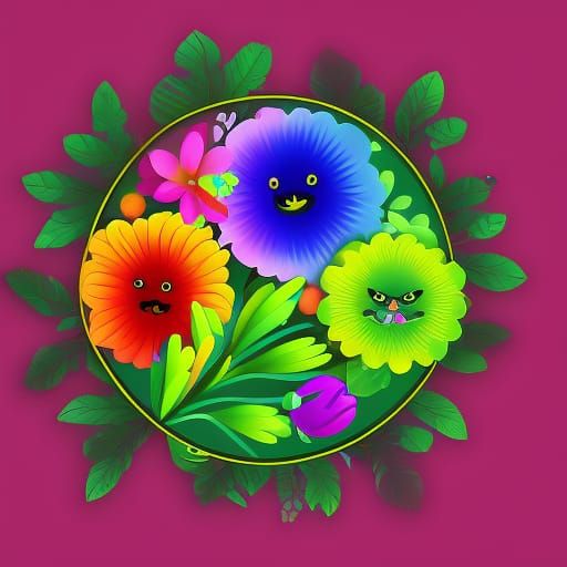 Anthropomorphic Flowers with Faces: Digital Animation