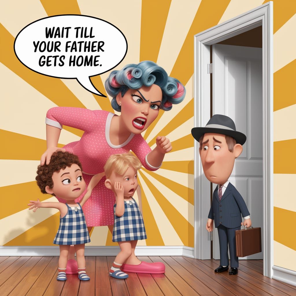 A comic scene, cartoon in style of Friz Freleng, Chuck Jones...