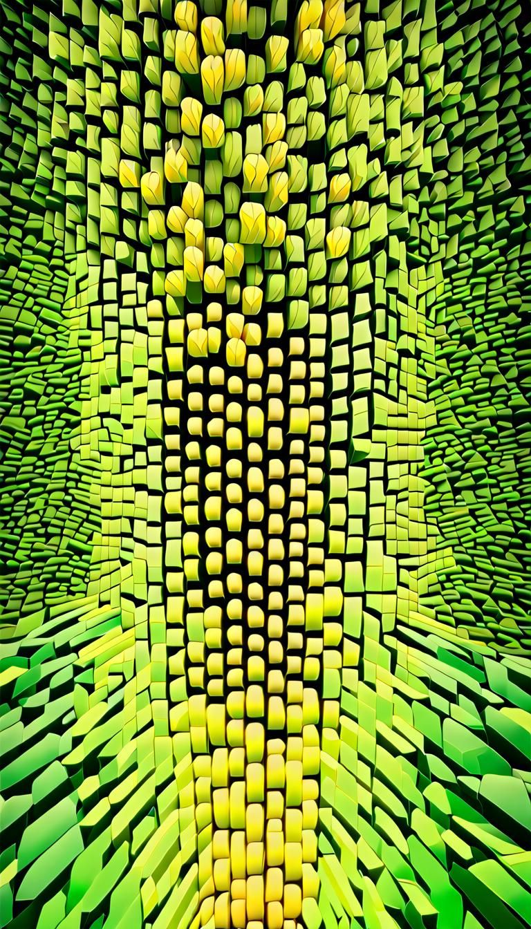 Millions of Fireflies in a Neon Fractal Swarm