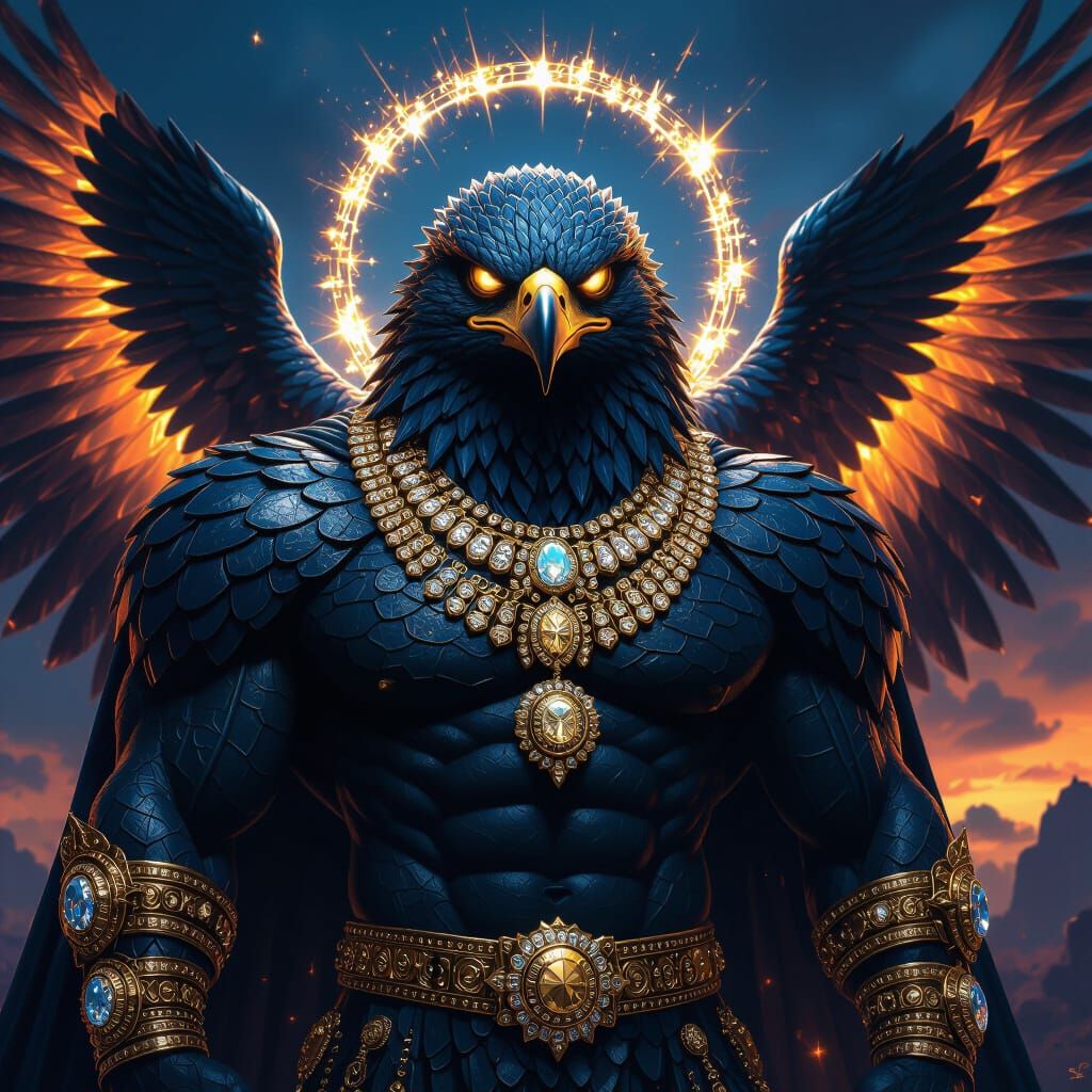 Eagle-Reptilian CryptoPunk Overlord with Hulk Physique