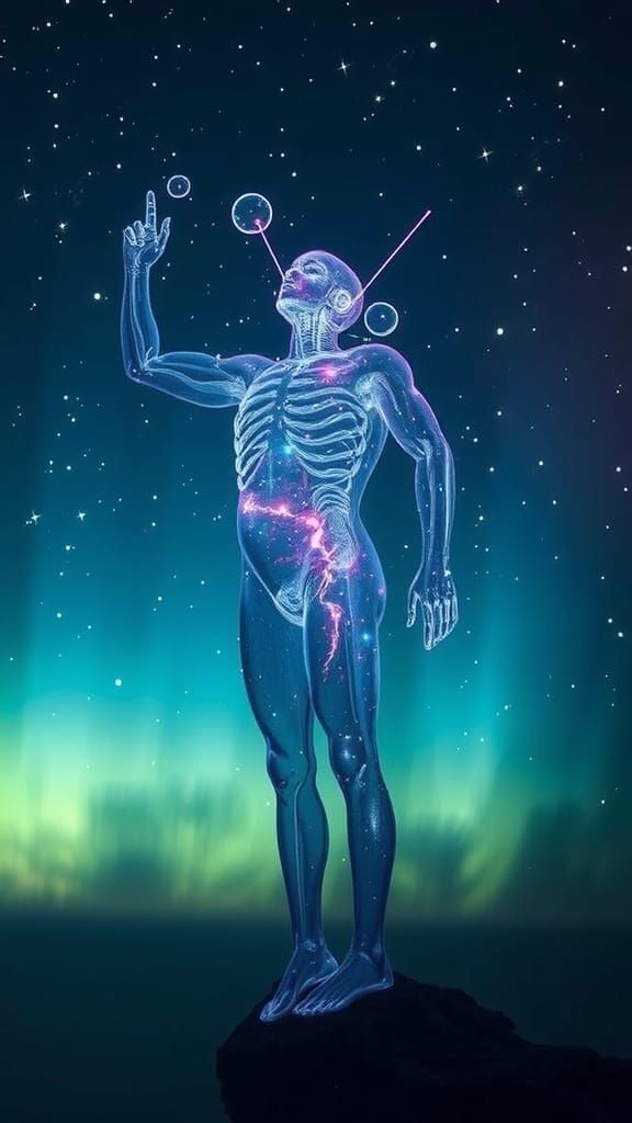 Dreamlike Figure with Subcutaneous River