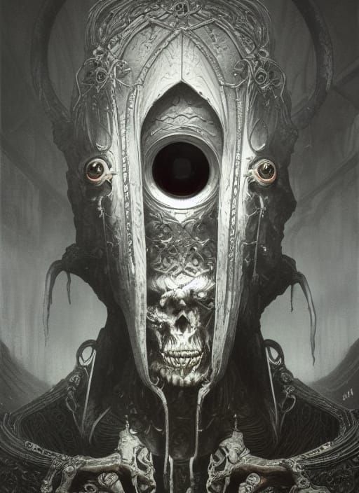 Imposing Arch-Lich Portrait in Dark Fantasy Style