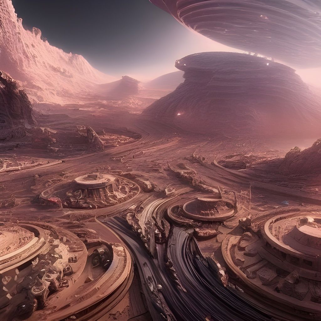 Detailed Sci-Fi Fantasy Scene in High Resolution