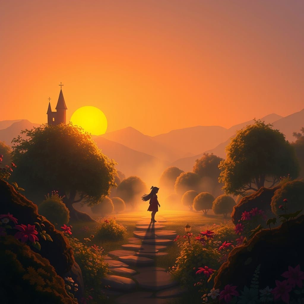 Whimsical Disney Landscape with Mysterious Void