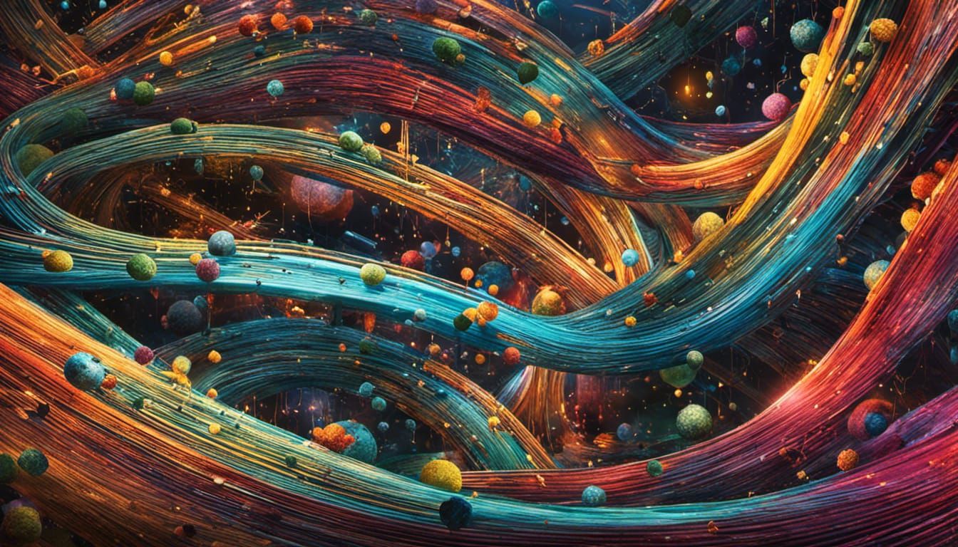 Cosmic Bridge: Interconnected Beings in Graffiti Art Style