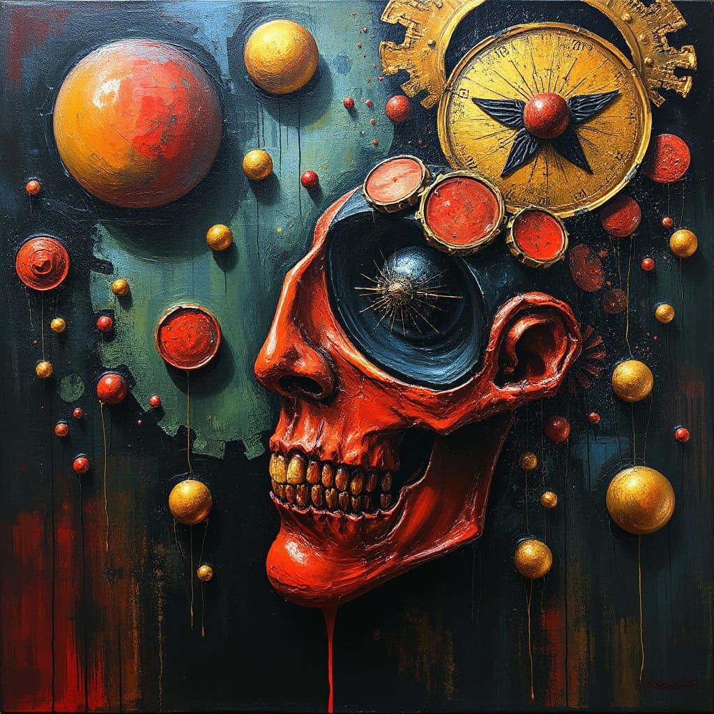 Vibrant Fractal Landscape in Deep, Dark Colors