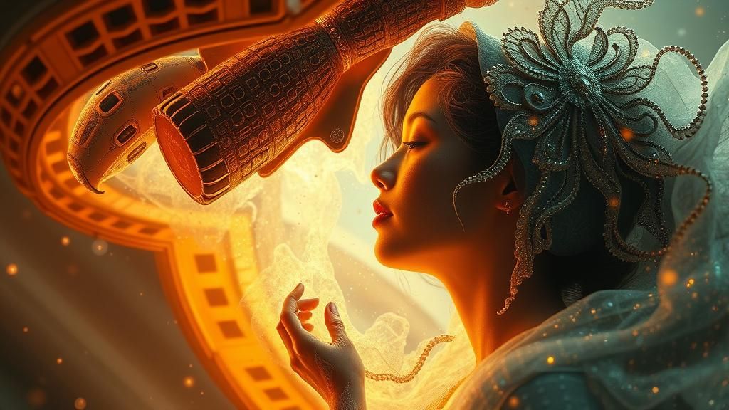 Surreal Newborn Breathing, Fashion Magazine Art