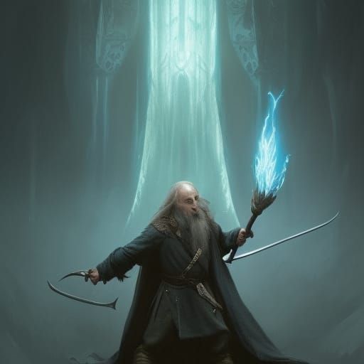 Blue Wizards of Middle Earth: Dark Fantasy Art