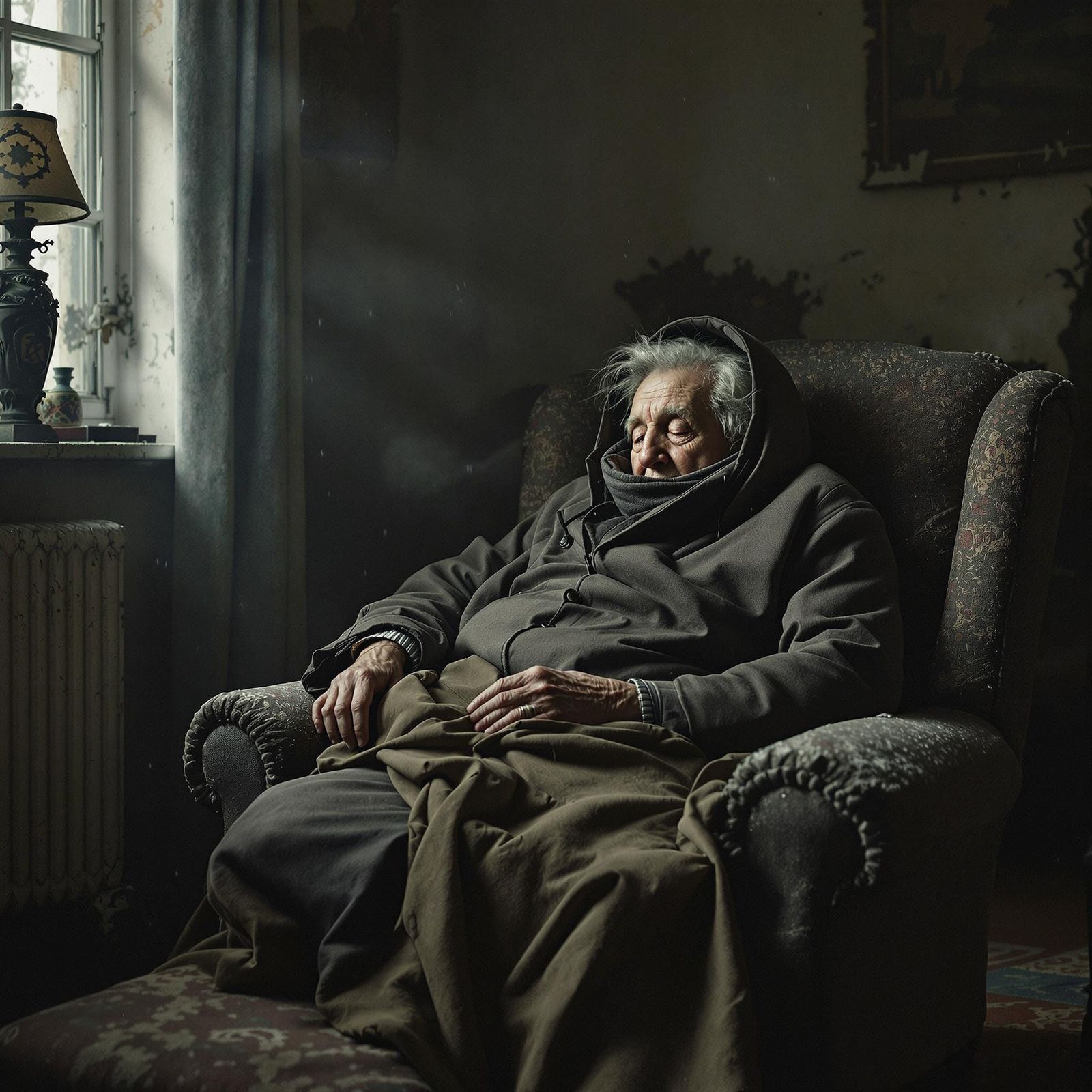 Elderly Person in a Cold Room: American Realism