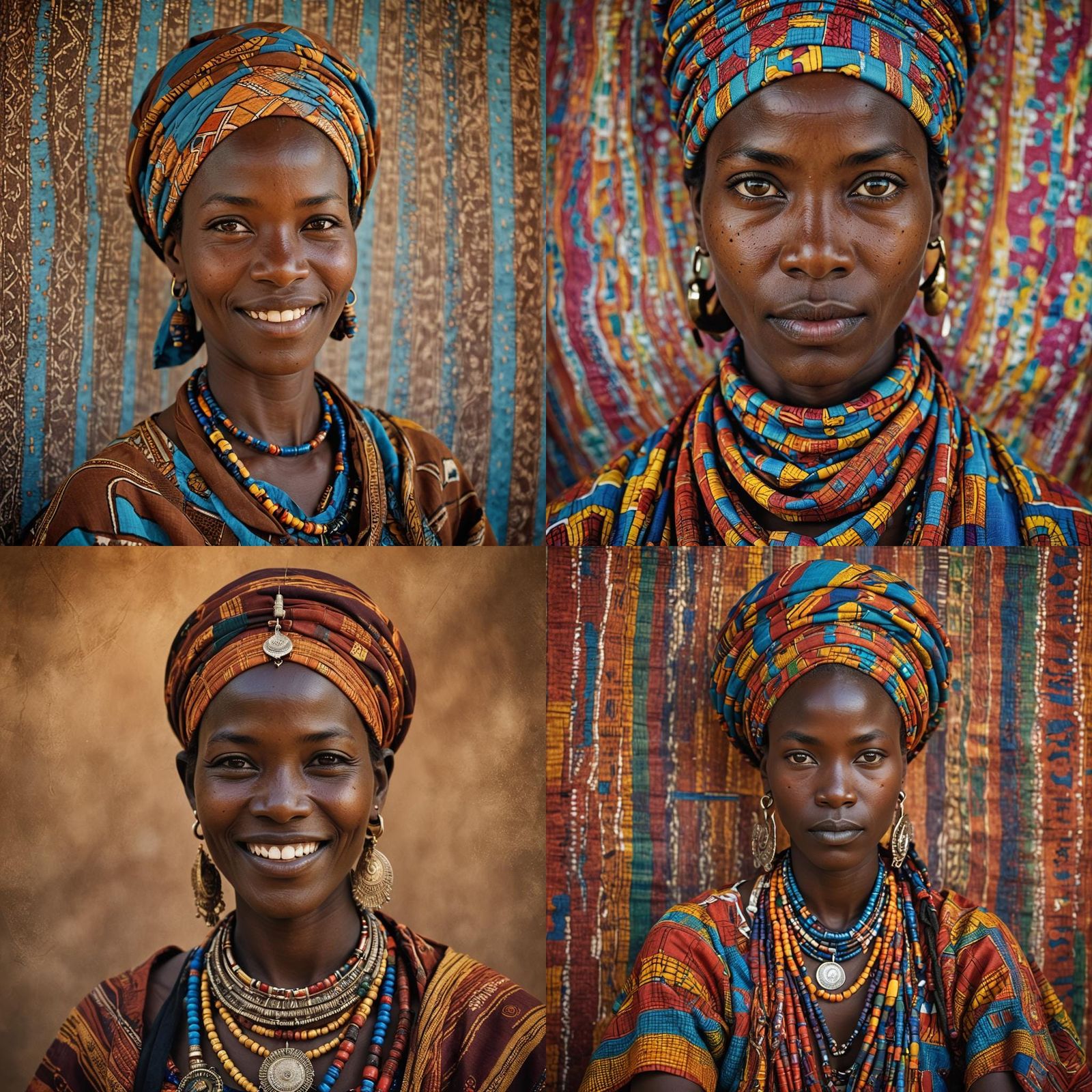 Striking Portrait of Mandinga Woman in Mali Landscape