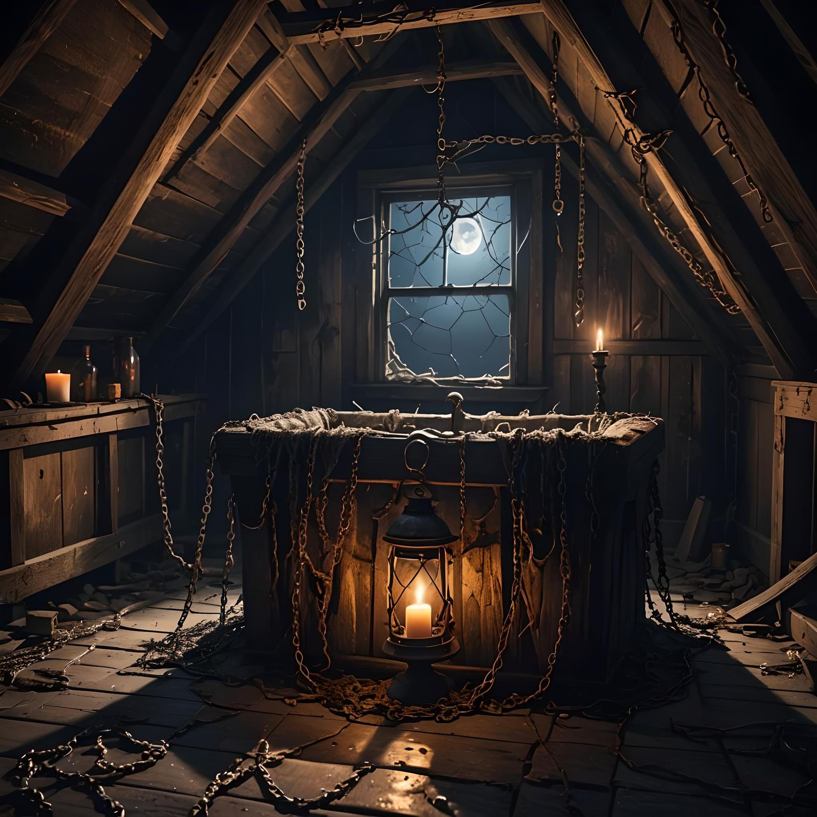 The chained cursed trunk hides a dark secret.