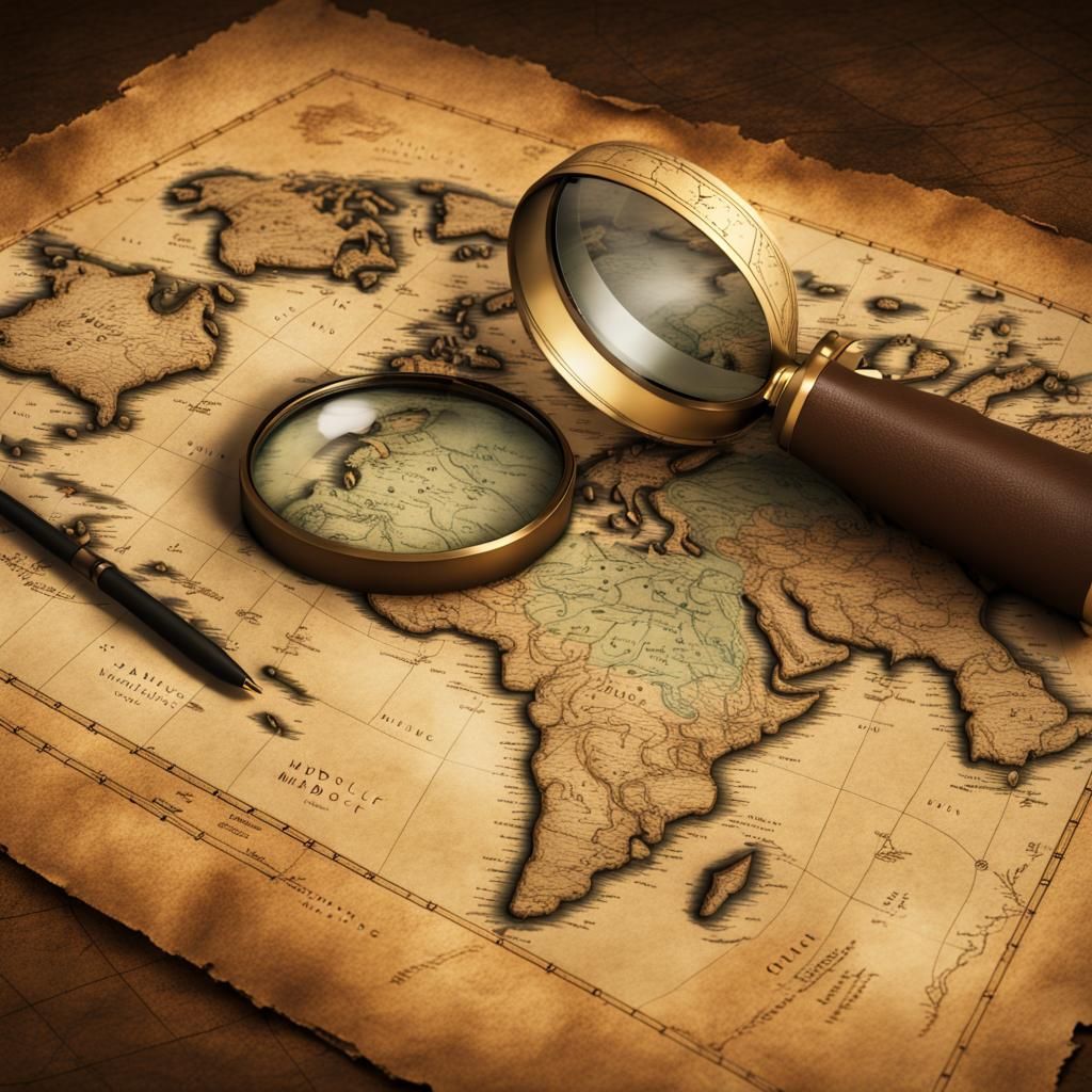 Middle Earth 3D Map on Parchment