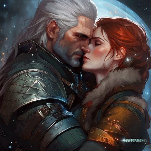 Geralt and Triss AI Image