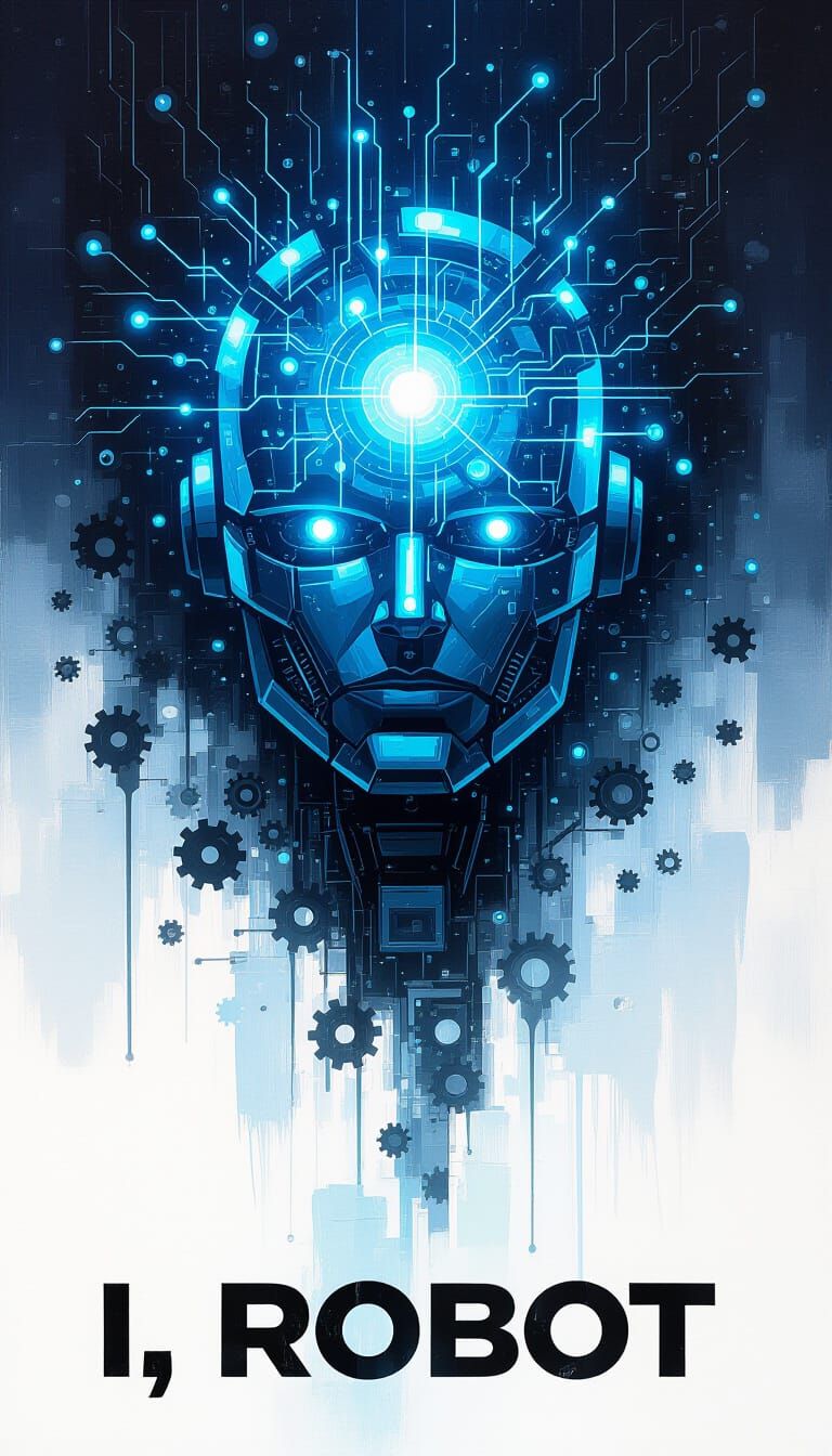 Robot Consciousness: Impasto Oil Painting of Circuits and Ge...