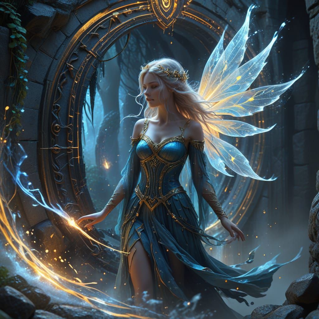 Fairy seducing you to come through a portal to Oblivion