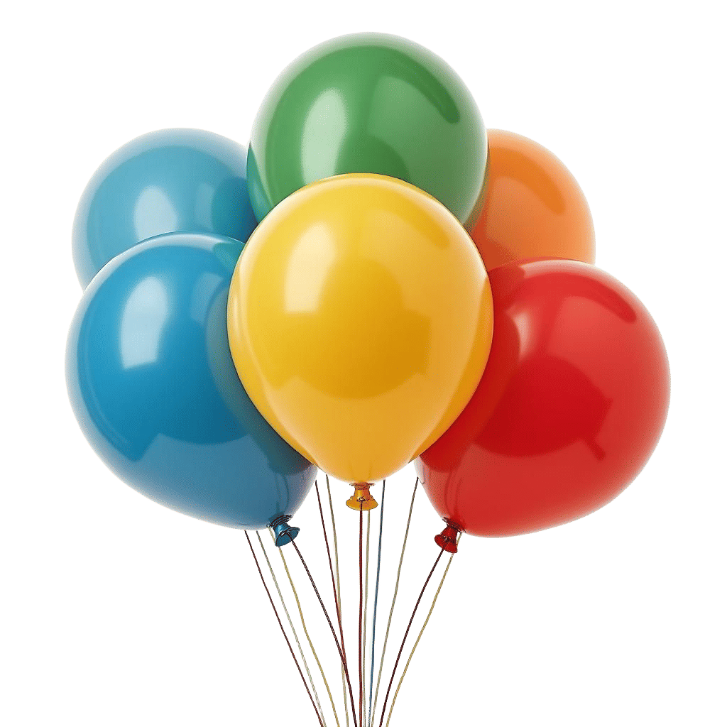 Laughing Colorful Balloons in Realistic Detail