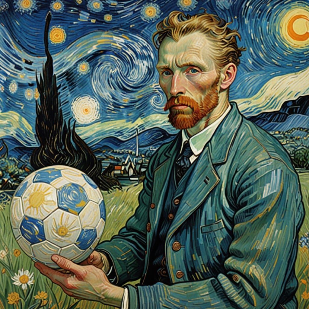 Soccer Player in Impressionist Style