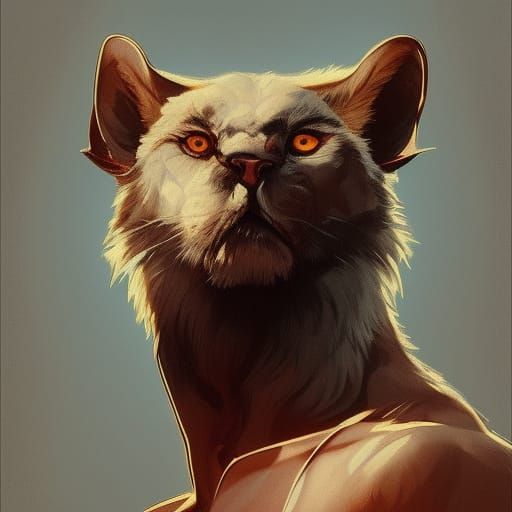 Detailed Furry Portrait in Digital Art Style