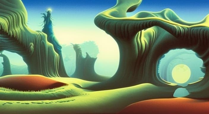 Mystical Dreamscape with Surreal Fantasy Elements