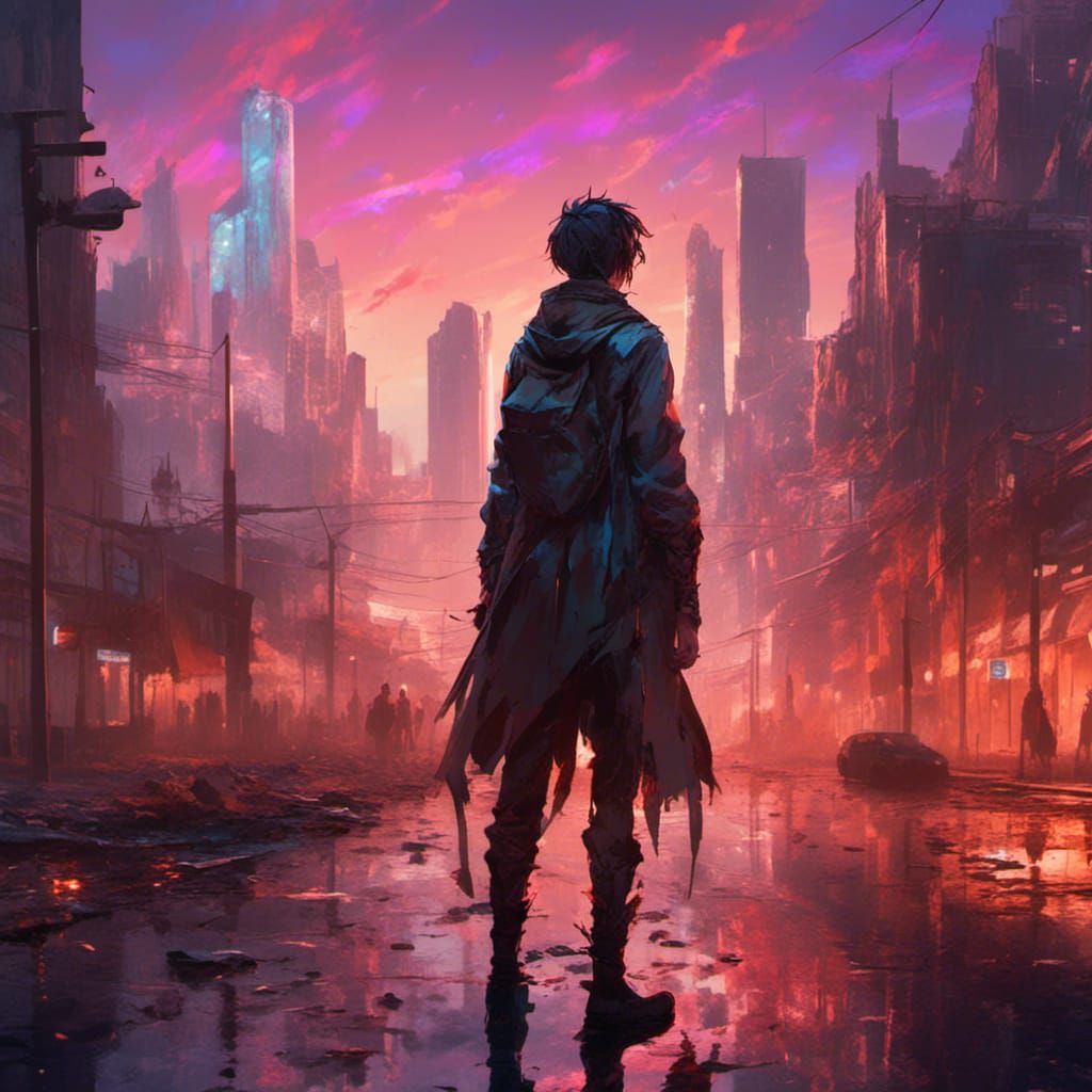 Anime Influencer Video in Vibrant Cityscape