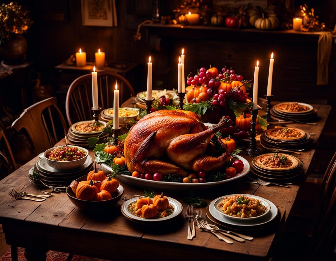 Maximalist Thanksgiving Feast at Magic Hour