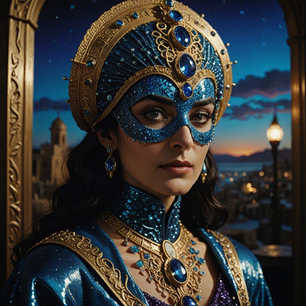 Iranian Supervillain Portrait in Surrealist Style