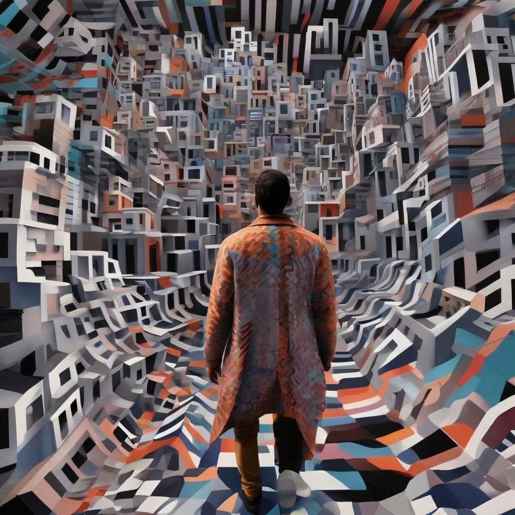 Op Art: Geometric Abstraction in Vasarely Style