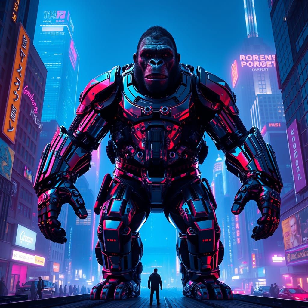 King Kong in Epic Sci-Fi Metropolis