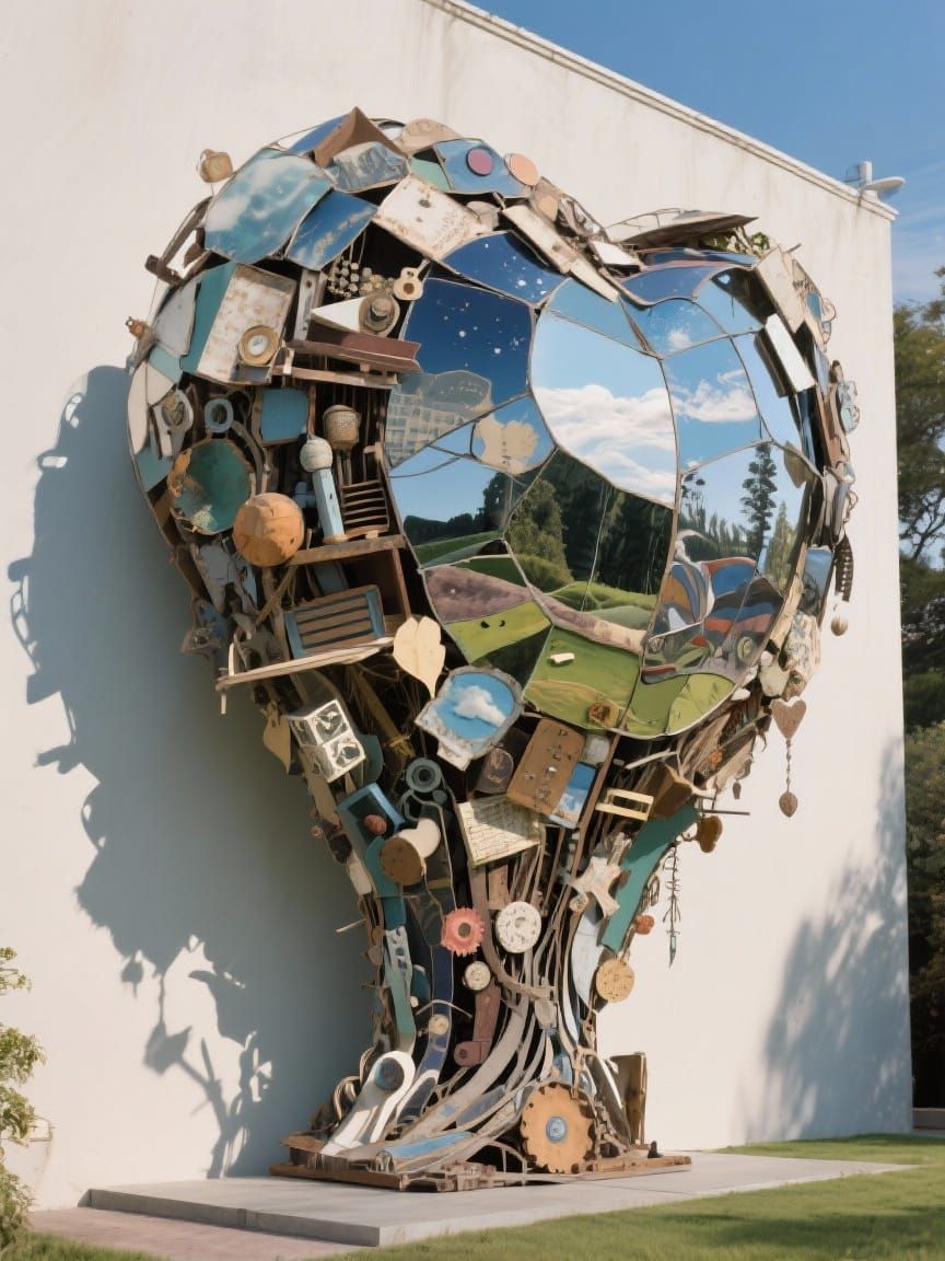 Mirroring Lost Dreams Hiding Found Objects Stretching From H...