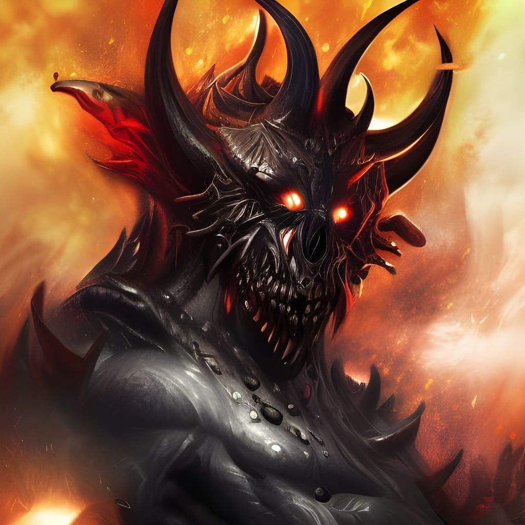 Demonic Book Cover in Hyperrealistic Splash Art