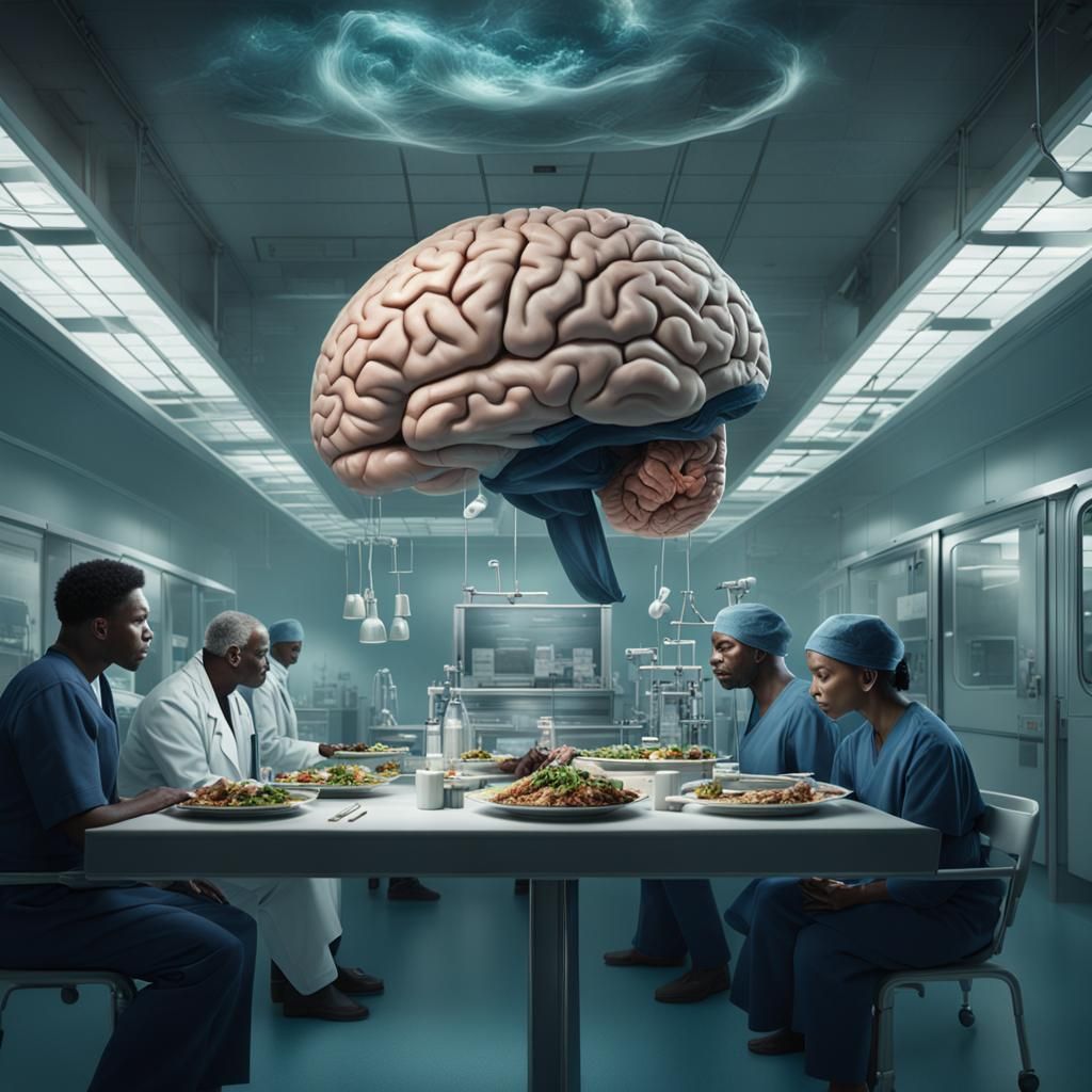 Disgusted Reaction to Brain on Plate in Hospital