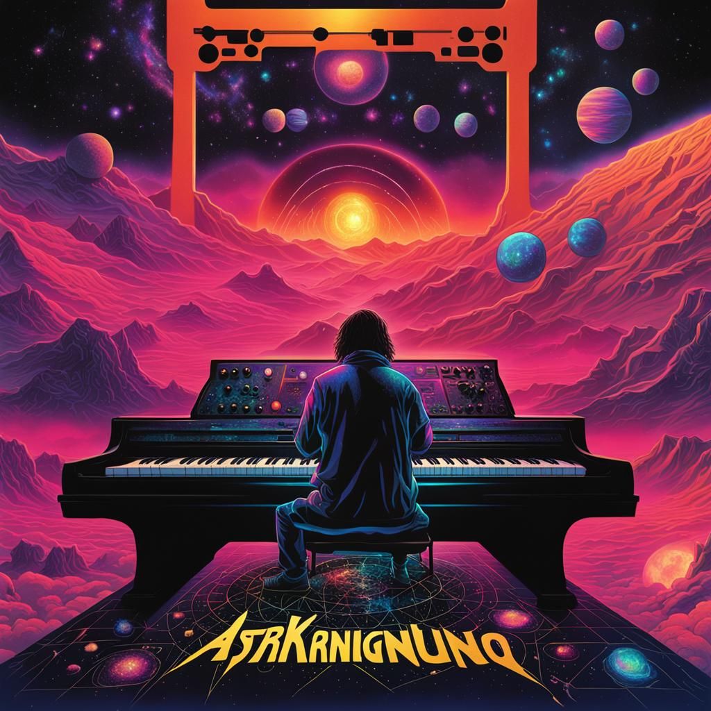 Astral Cosmic Nu-Metal Album Cover Illustration