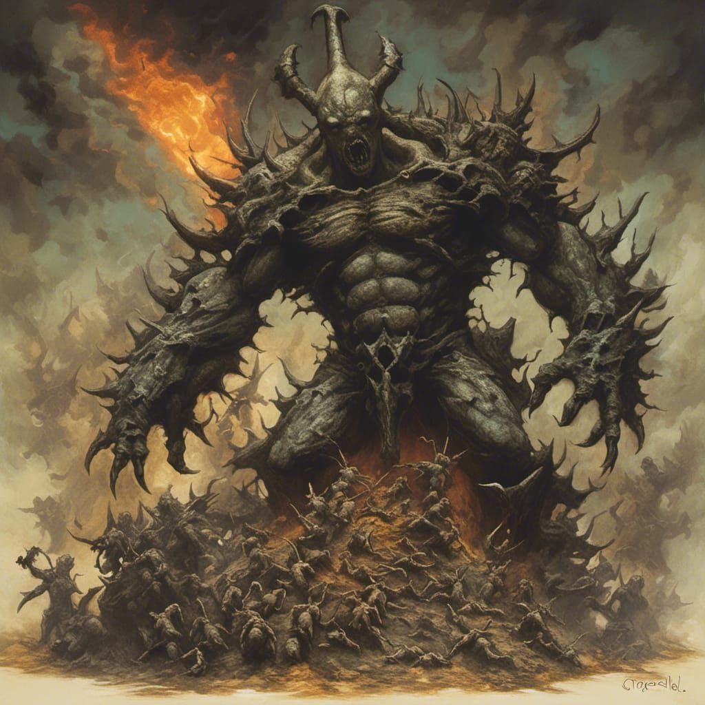 Sinister Figure with Strong Expressions