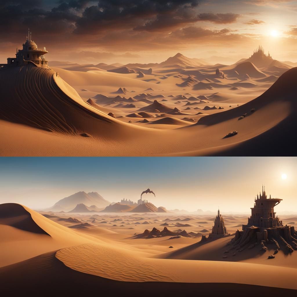 Movie Dune: Detailed Matte Painting in 8k