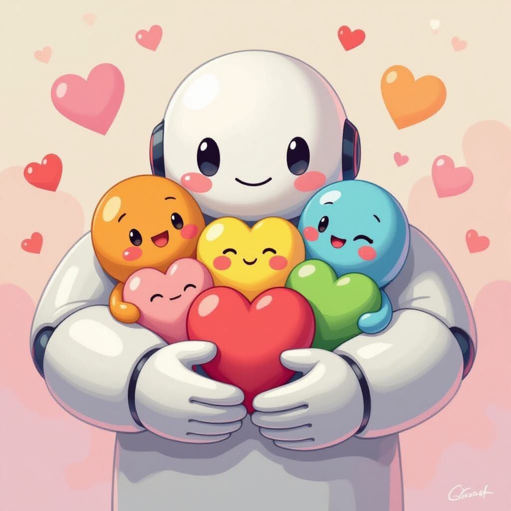 Heartfelt AI Embrace: Disability Awareness Art