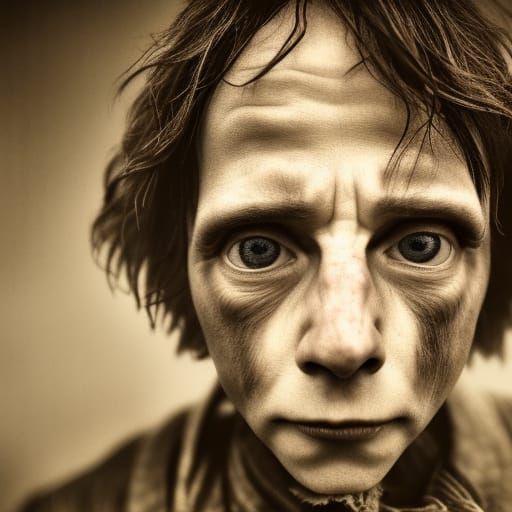 Kind Hoggle Portrait in the Style of Lee Jeffries