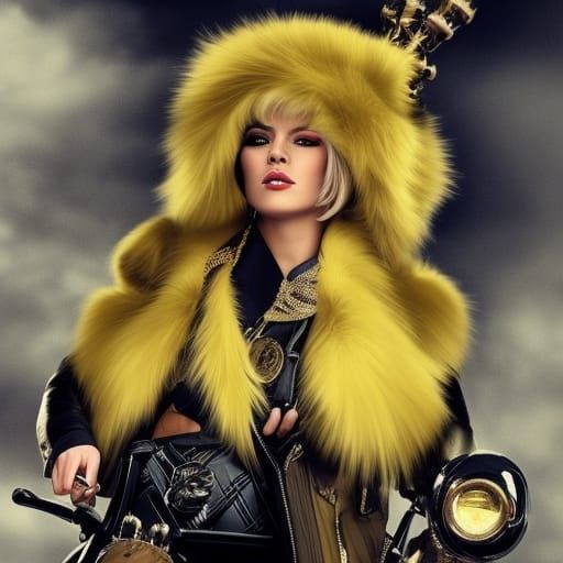 Female Mafia Boss on Throne Digital Painting