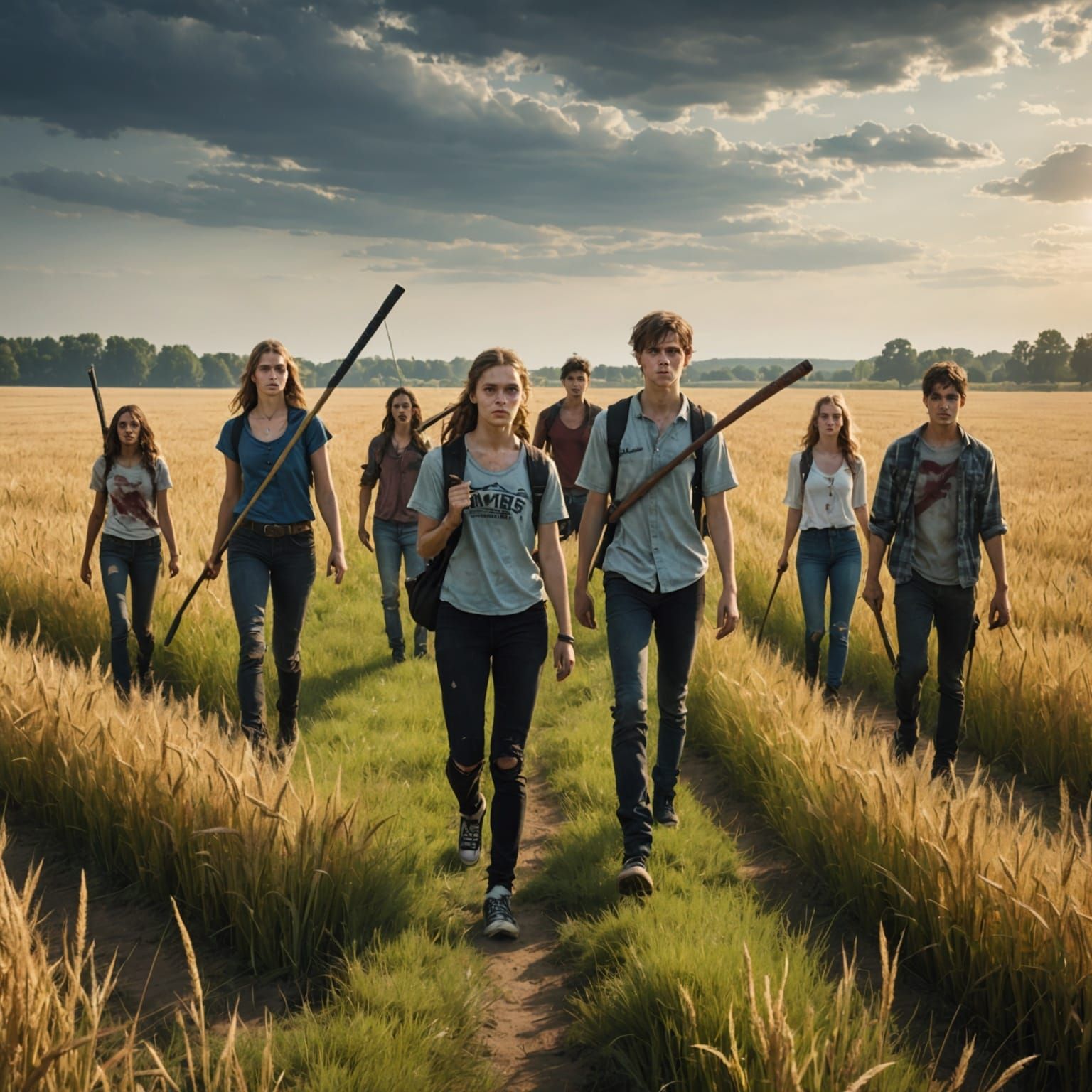 Teenagers Defend Wheat Field From Zombie Horde