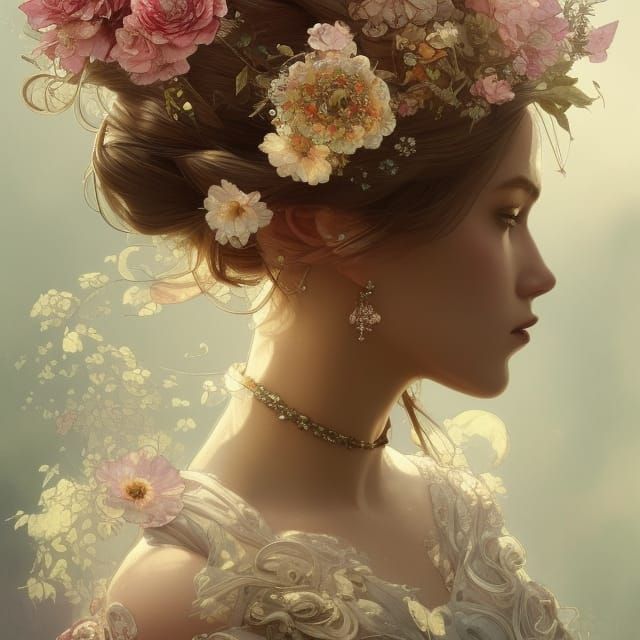 Gorgeous Princess Portrait in Hyperdetailed Style