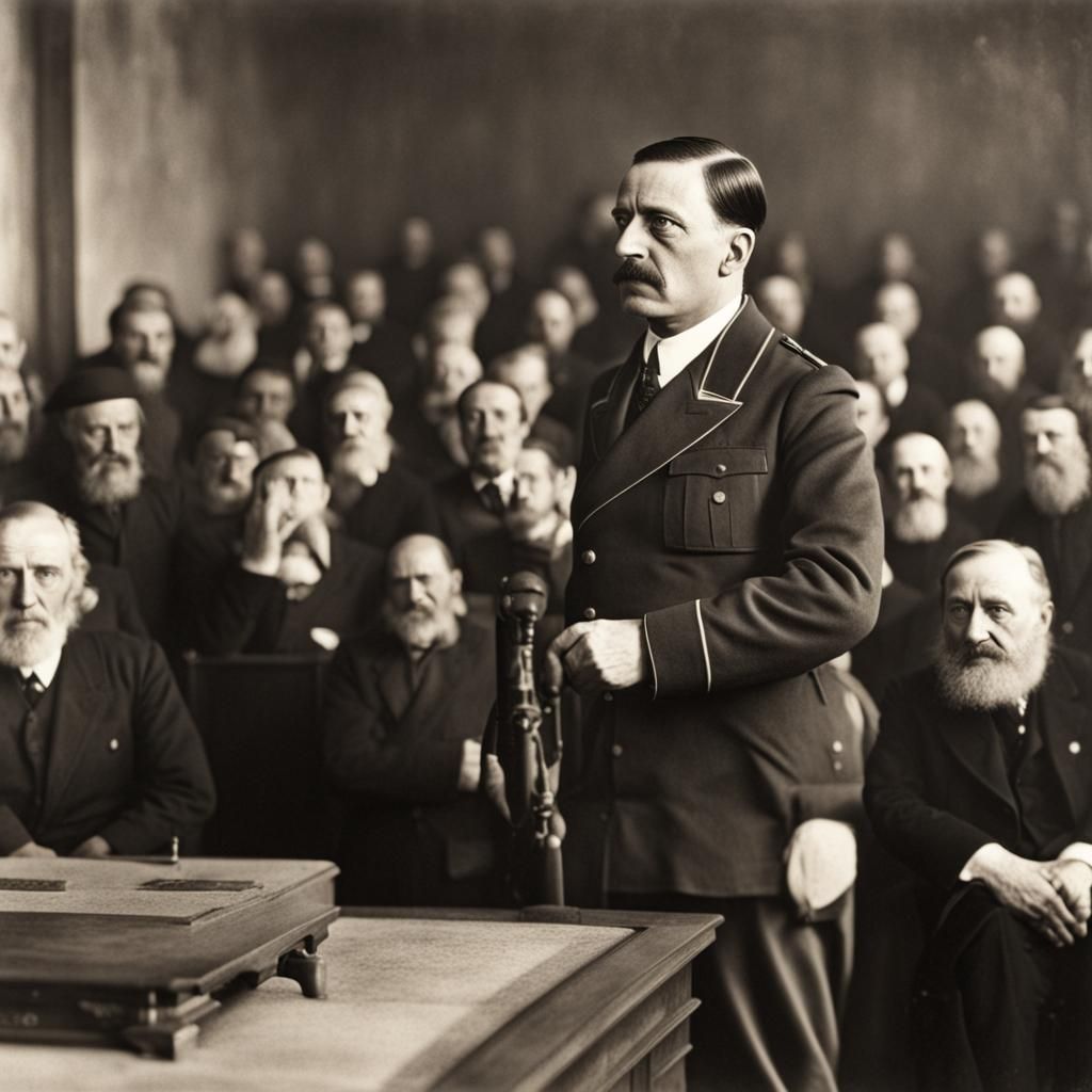 Historical Figure Addressing a Crowd