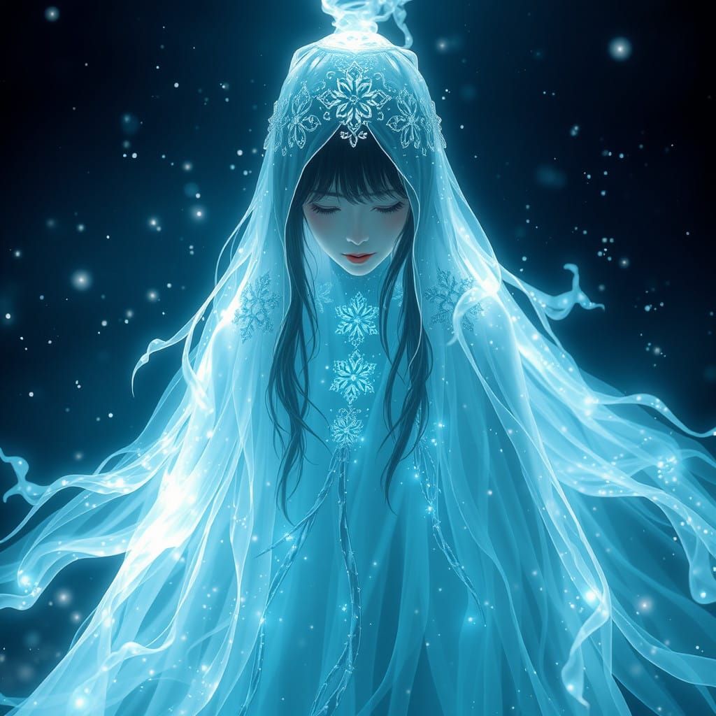 Yuki-onna (Japanese mythology, snow spirit or ghost).

2 - Wisps of Glow