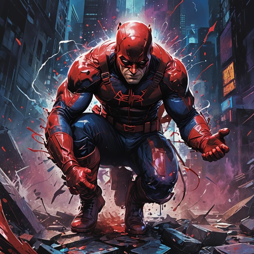 Daredevil on the Edge: Dark Fantasy Concept Art