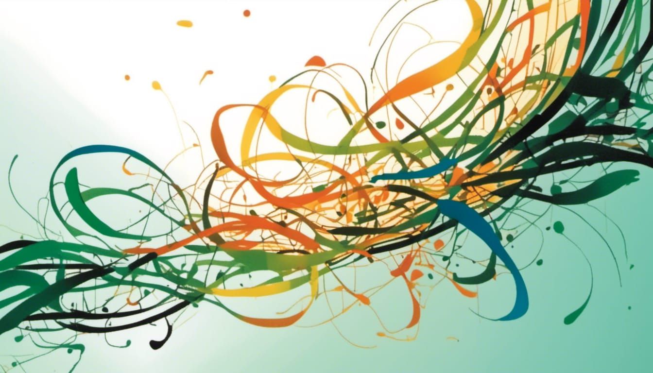 Vibrant Musical Notes in Ethereal Concept Art