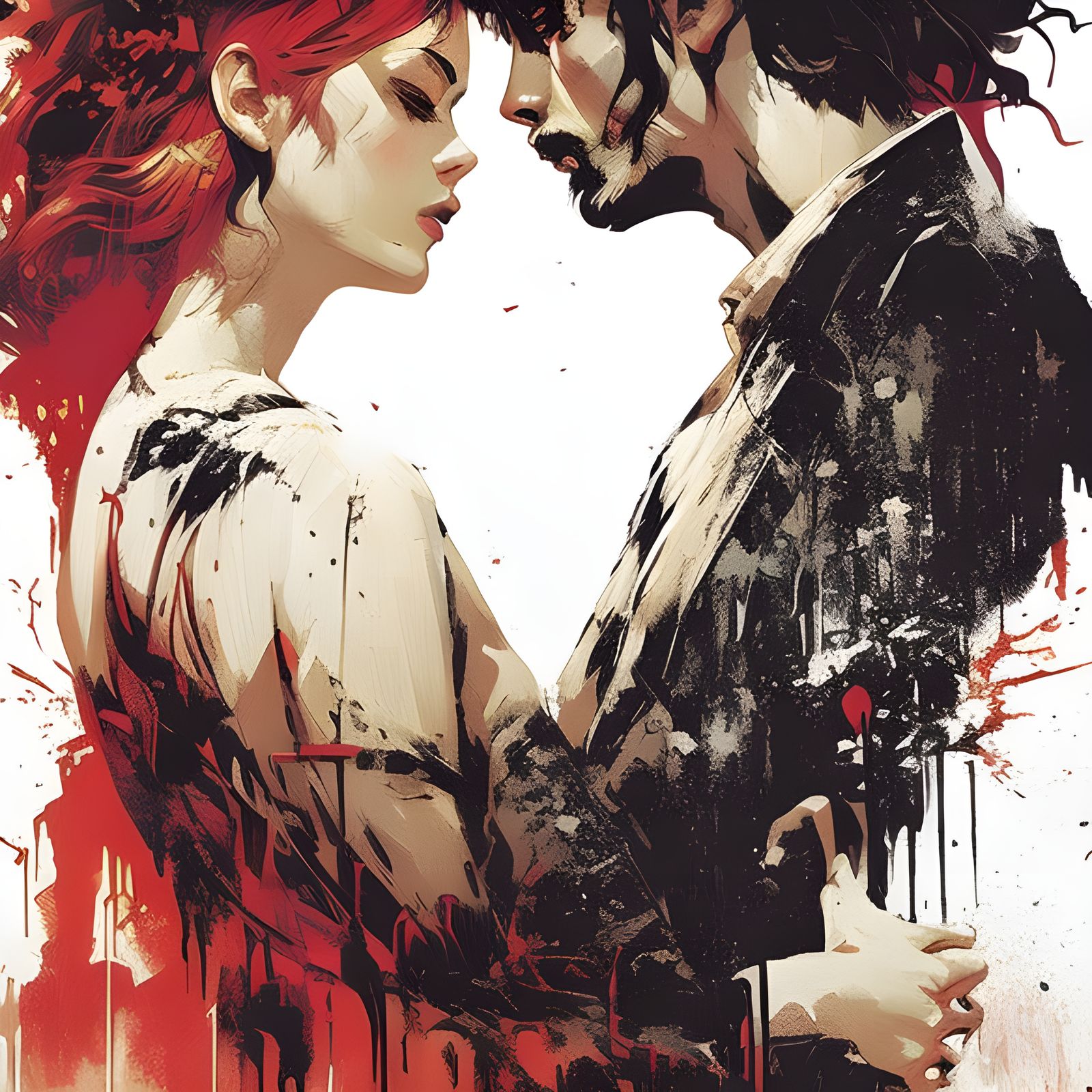 Lovers Embrace: Speedpaint with Brush Strokes