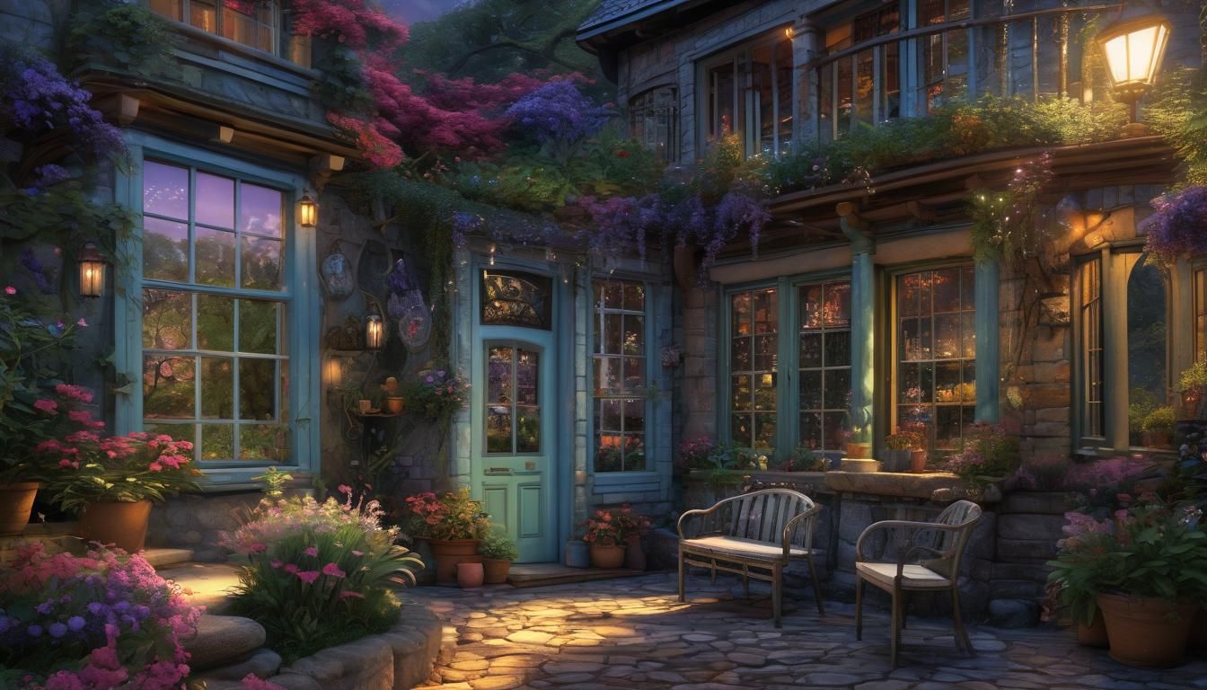 Vivid Yard Window to Xanadu in Hyperrealism