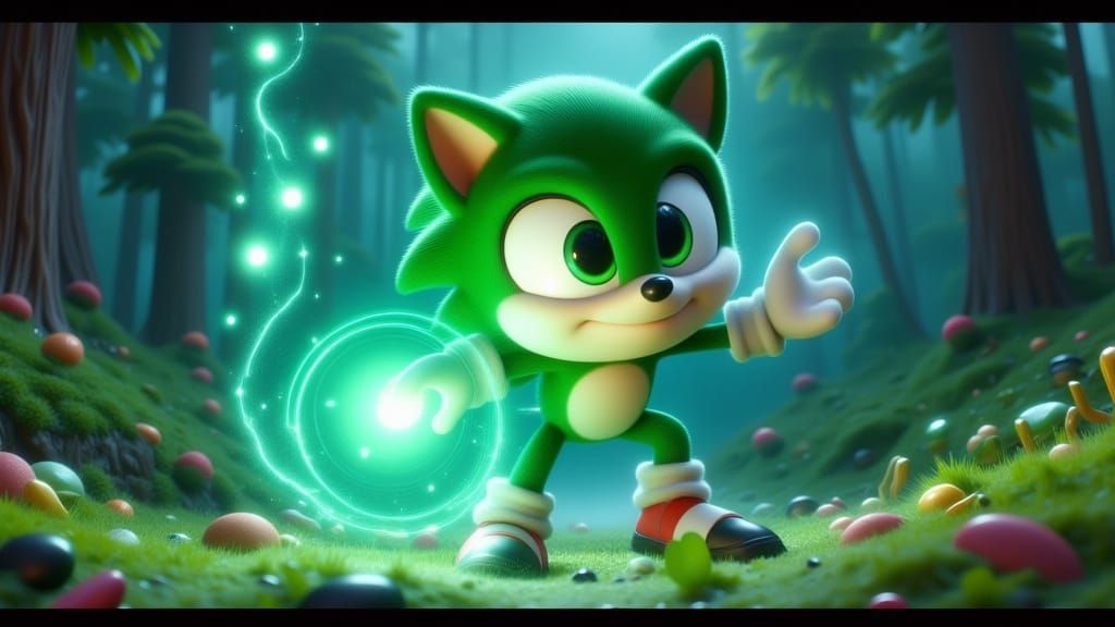 Charming CGI Chinchilla in Sonic the Hedgehog Animation Styl...